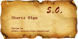 Storcz Olga névjegykártya