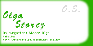 olga storcz business card
